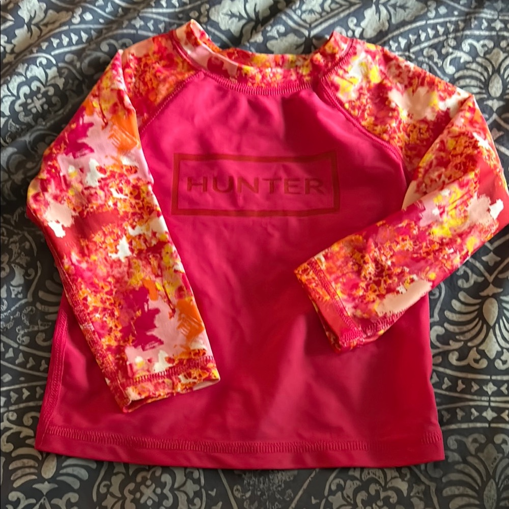 Hunter Kids Swim Shirt - Pink and Orange